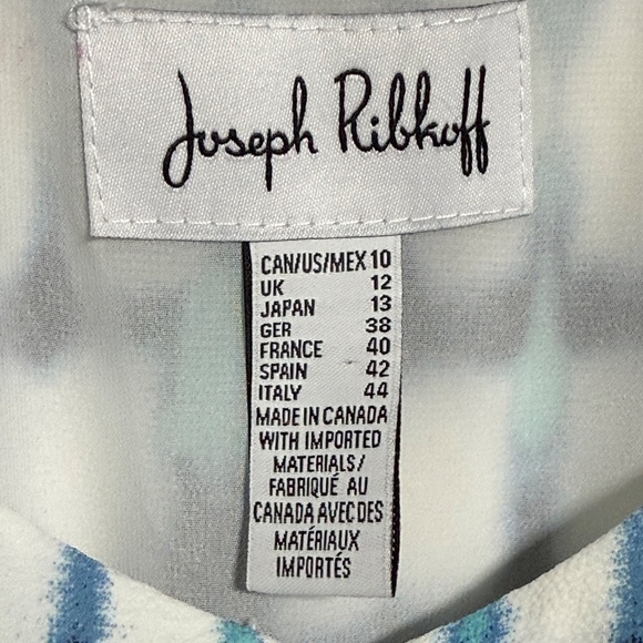 Joseph Ribkoff - Women's Dress Size 10 Vanilla & Blue Slit Maxi 202218 Canada - Picture 4 of 10